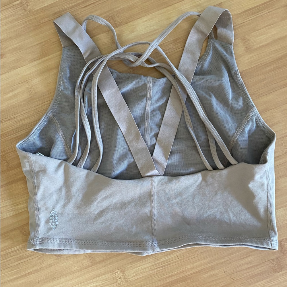 Free people high neck strappy sports bra